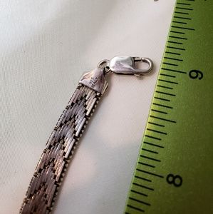 Vintage Italian silver chevron pattern bracelet